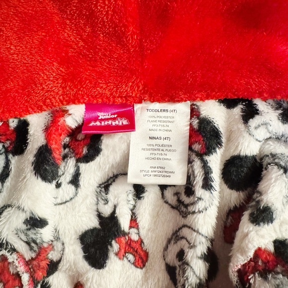 Minnie Mouse Red Robe 4T - Picture 3 of 3